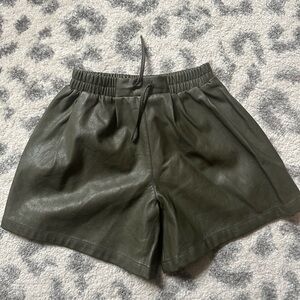 Zara Girls Leather Shorts